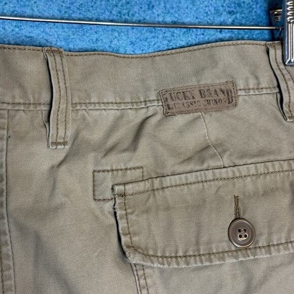 Lucky Brand Men’s Jeans Size 34 Tan Khaki Straight Leg Pants Fits 34x31 - Picture 11 of 16